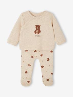 Baby-Trousers & Jeans-Bear sleepsuit set