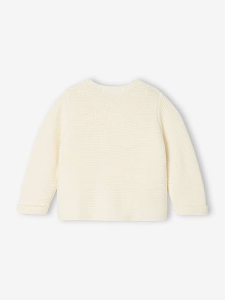 Baby Cardigan - BASICS 100% Cotton ecru+marl beige+navy blue+sage green - vertbaudet enfant 