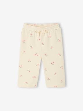 Baby-Trousers & Jeans-Wide Leg Trousers with Floral Motifs for Babies