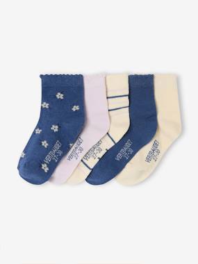 Girls-Underwear-Pack of 5 Pairs of Ankle Socks for Girls