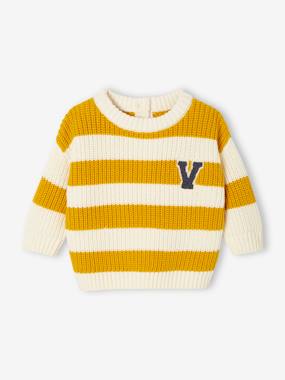 Baby-Jumpers, Cardigans & Sweaters-Baby striped jumper