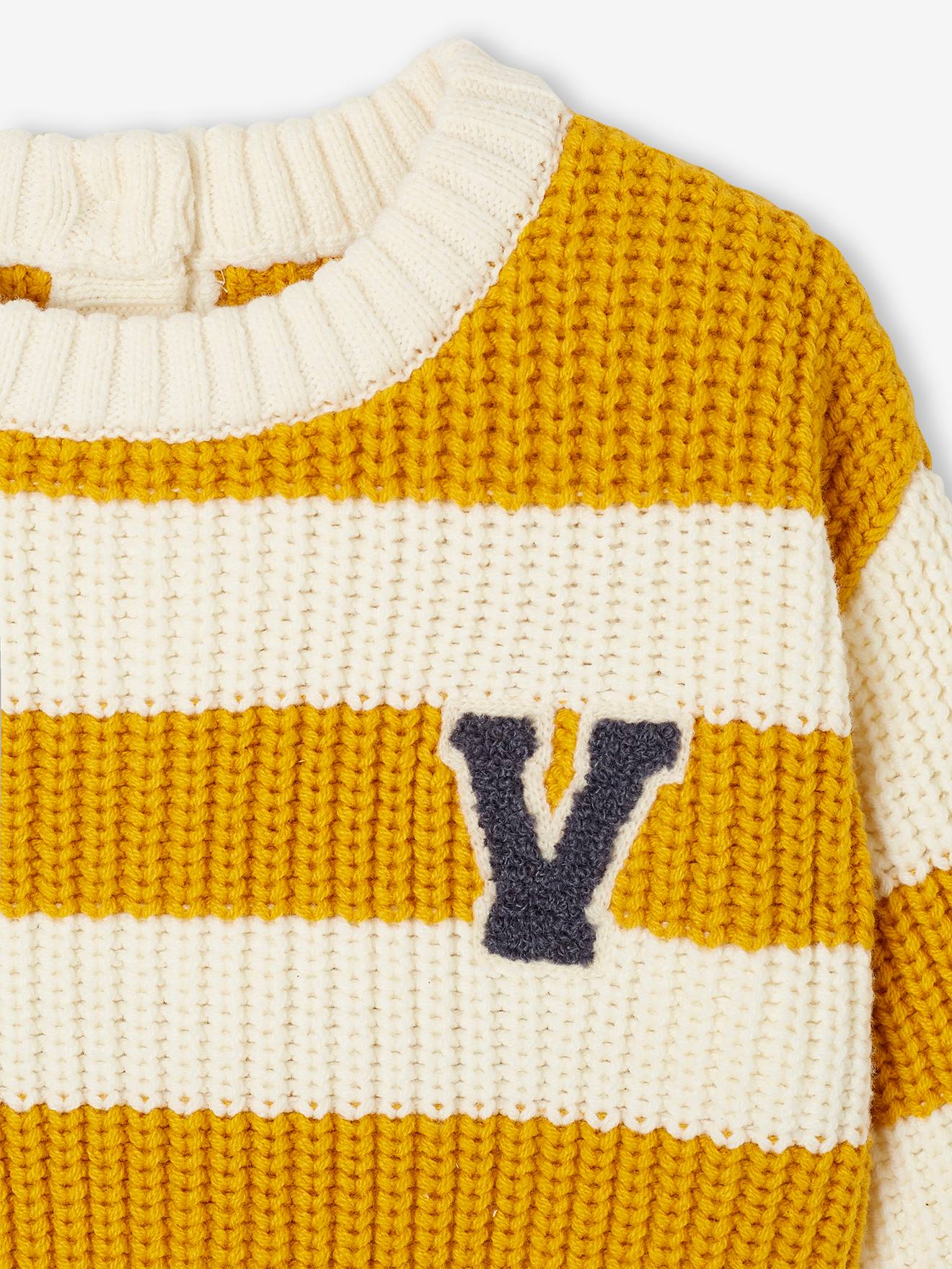 Baby striped jumper mustard, Baby