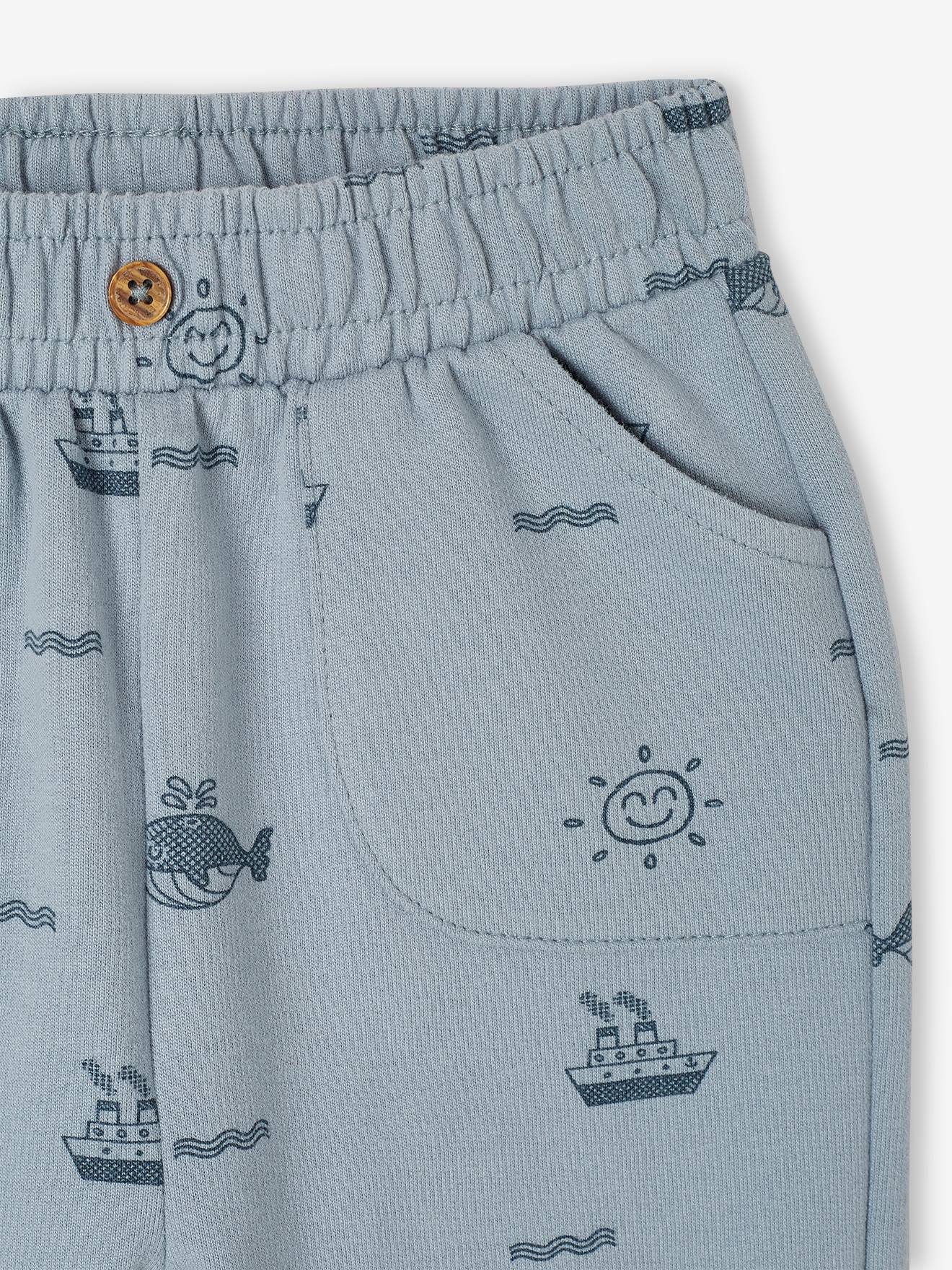 VERTBAUDET Pantalon Molleton Bébé Fille Écru – Taille Élastiquée, Poches Volants & Nœud Lurex, 100% Coton Doux 12M (74 Cm)