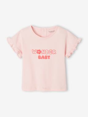 Baby-T-shirts & Roll Neck T-Shirts-T-shirts-Organic Cotton T-Shirt with Message, for Babies