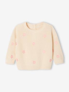 Baby-Jumpers, Cardigans & Sweaters-Embroidered baby top