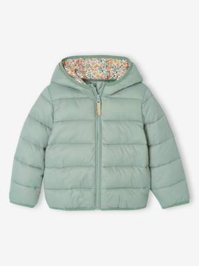 Girls-Lightweight hooded puffer jacket for girls