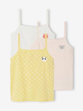 Girls-Underwear-Pack of 3 Vests for Girls