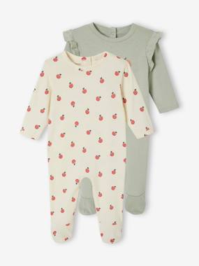 -Pack of 2 apple sleepsuits