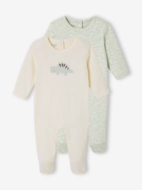 -Pack of 2 baby sleepsuits Dinosaurs