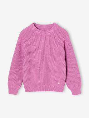 Girls-Cardigans, Jumpers & Sweatshirts-Jumper in Brioche Stitch, for Girls