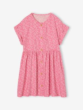 Girls-Button-up floral dress for girls