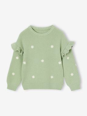 Girls-Jumper with Ruffled Sleeves for Girls