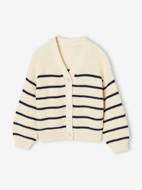 Girls-Rib Knit Cardigan for Girls