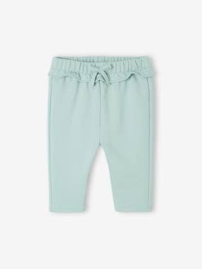 Baby-Trousers & Jeans-Basics Fleece Trousers for Baby Girls