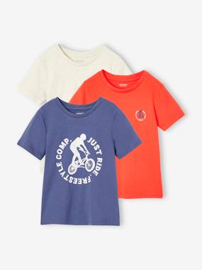 Garçon-T-shirt, polo, sous-pull-Lot de 3 t-shirts garçon manches courtes