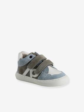 Shoes-Baby Footwear-Baby Boy Walking-Hook-&-Loop Leather Trainers