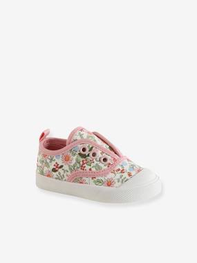 Shoes-Baby Footwear-Baby Girl Walking-Elasticated Canvas Trainers for Babies