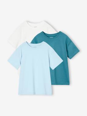 Garçon-T-shirt, polo, sous-pull-T-shirt-Lot de 3 t-shirts Basics garçon unis