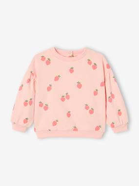 Baby-Jumpers, Cardigans & Sweaters-Printed Sweatshirt in Fleece, for Babies