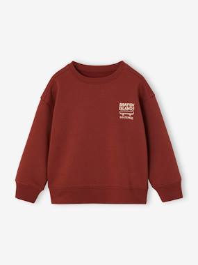 Boys-Cardigans, Jumpers & Sweatshirts-Sweatshirts & Hoodies-Sweatshirt with Chest Motif for Boys