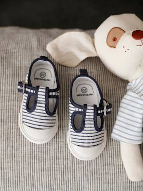 Shoes-Baby Footwear-Baby Boy Walking-Mary Jane Shoes in Canvas for Babies