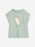 Tee-shirt motif fantaisie fille abricot+bleu grisé+écru+fraise - vertbaudet enfant 