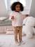Pantalon paperbag bébé avec ceinture cappuccino+lichen+vieux rose - vertbaudet enfant 
