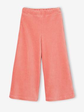 Girls-Wide Corduroy Trousers for Girls