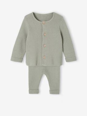 Baby-Outfits-Unisex Combo: Jersey Knit Top & Trousers for Babies