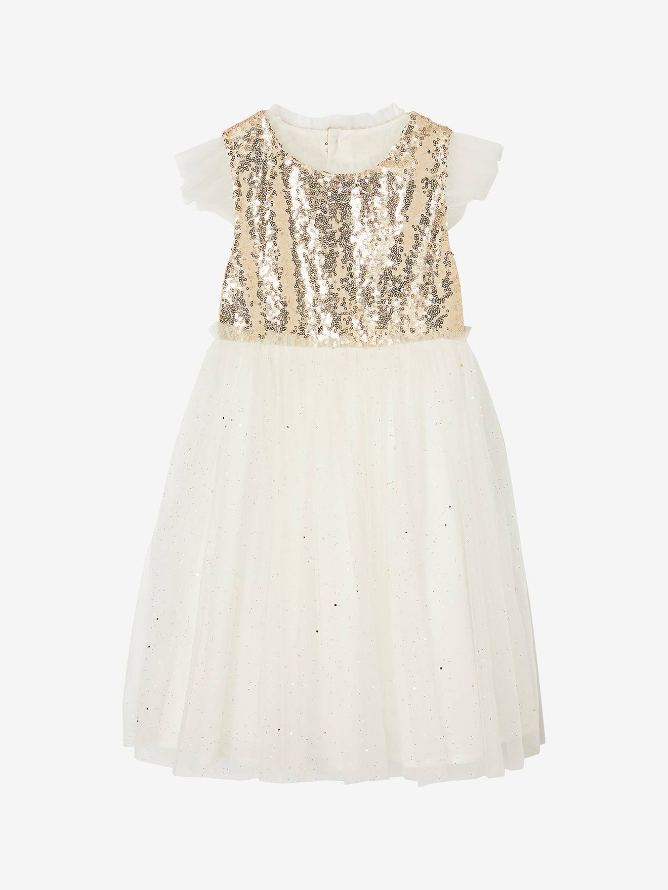 oshkosh gold dress Mesh Layer Floral Dress main image 1