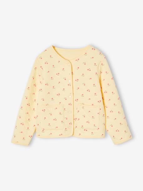 Ensemble veste matelassée imprimée fleurs + robe fille rose+violet - vertbaudet enfant 