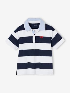 Boys-Tops-Double-collar striped polo shirt