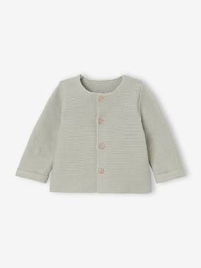 Baby-Jumpers, Cardigans & Sweaters-Baby Cardigan - BASICS 100% Cotton