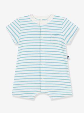 Baby-Striped Playsuit in Terry Fabric for Babies, PETIT BATEAU 