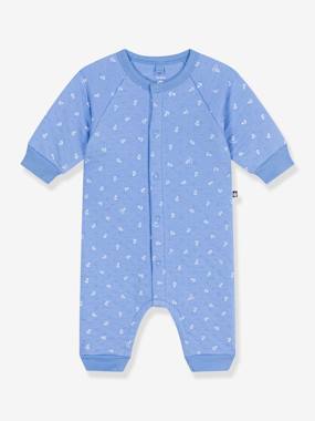 Baby-Long Sleeve Jumpsuit for Babies, Small Anchors Print, PETIT BATEAU 