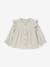 Ruffled Blouse for Babies ecru+grey green - vertbaudet enfant 