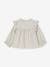 Ruffled Blouse for Babies ecru+grey green - vertbaudet enfant 