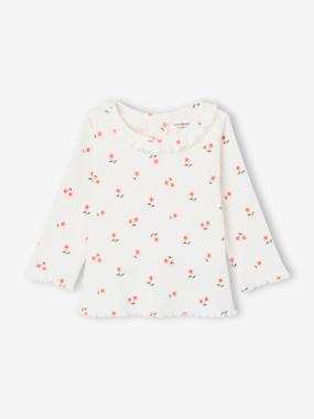 -Long-sleeved baby ribbed t-shirt