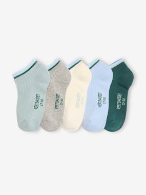 Boys-Underwear-Pack of 5 Pairs of Rib Knit Ankle Socks for Boys, Basics