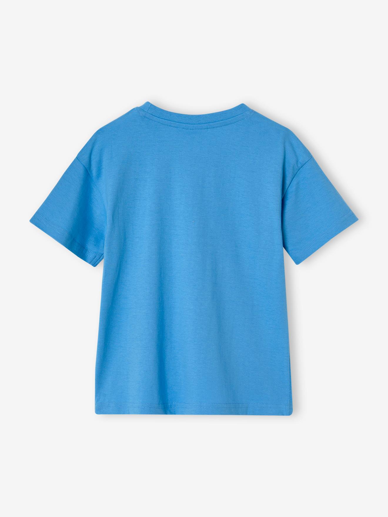 T-shirt Garçon 9-10 Ans Bluezoo - Coton Bleu Manches Longues - Basique Col Rond