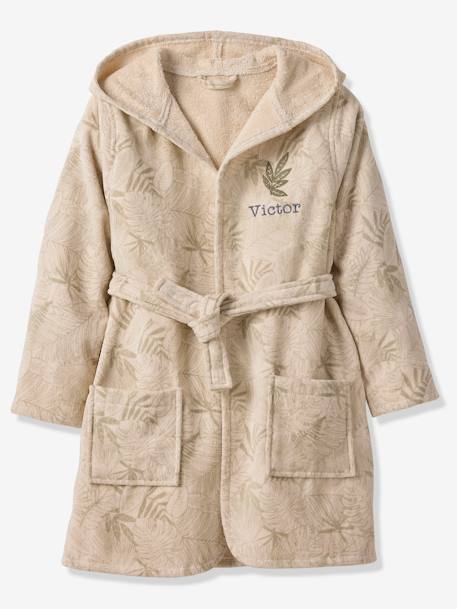 VERTBAUDET Peignoir bébé PETIT DINO bleu 12M (74CM