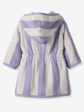 Striped Baby Dressing Gown with Recycled Cotton, TRANSAT Family Capsule Collection   - vertbaudet enfant