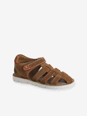 -Leather Hook-&-Loop Sandals for Children, Designed for Autonomy
