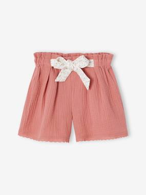 Girls-Cotton gauze shorts for girls