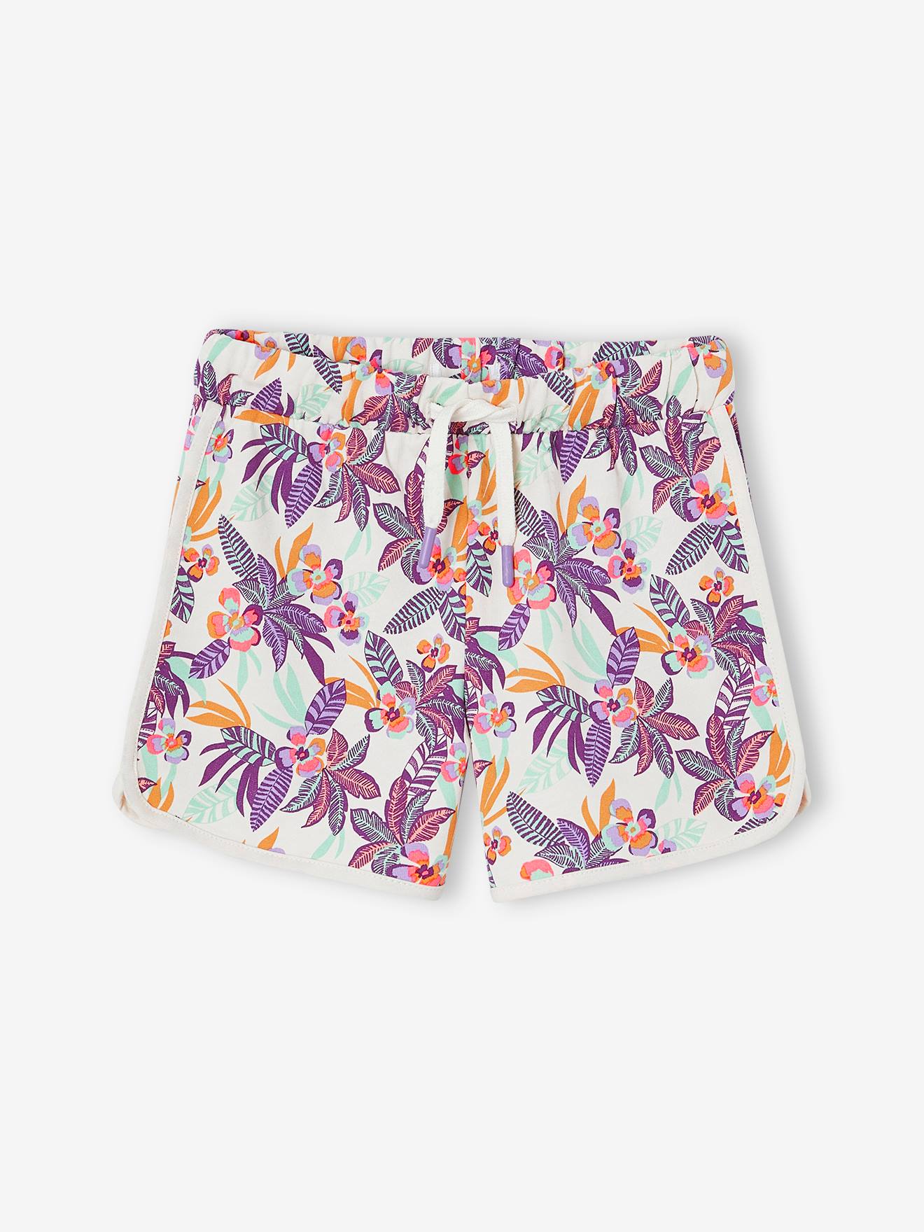 Short fille facile à enfiler mauve