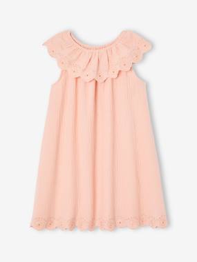 Occasion Wear Dress with Embroidered Ruffled Collar, for Girls  - vertbaudet enfant