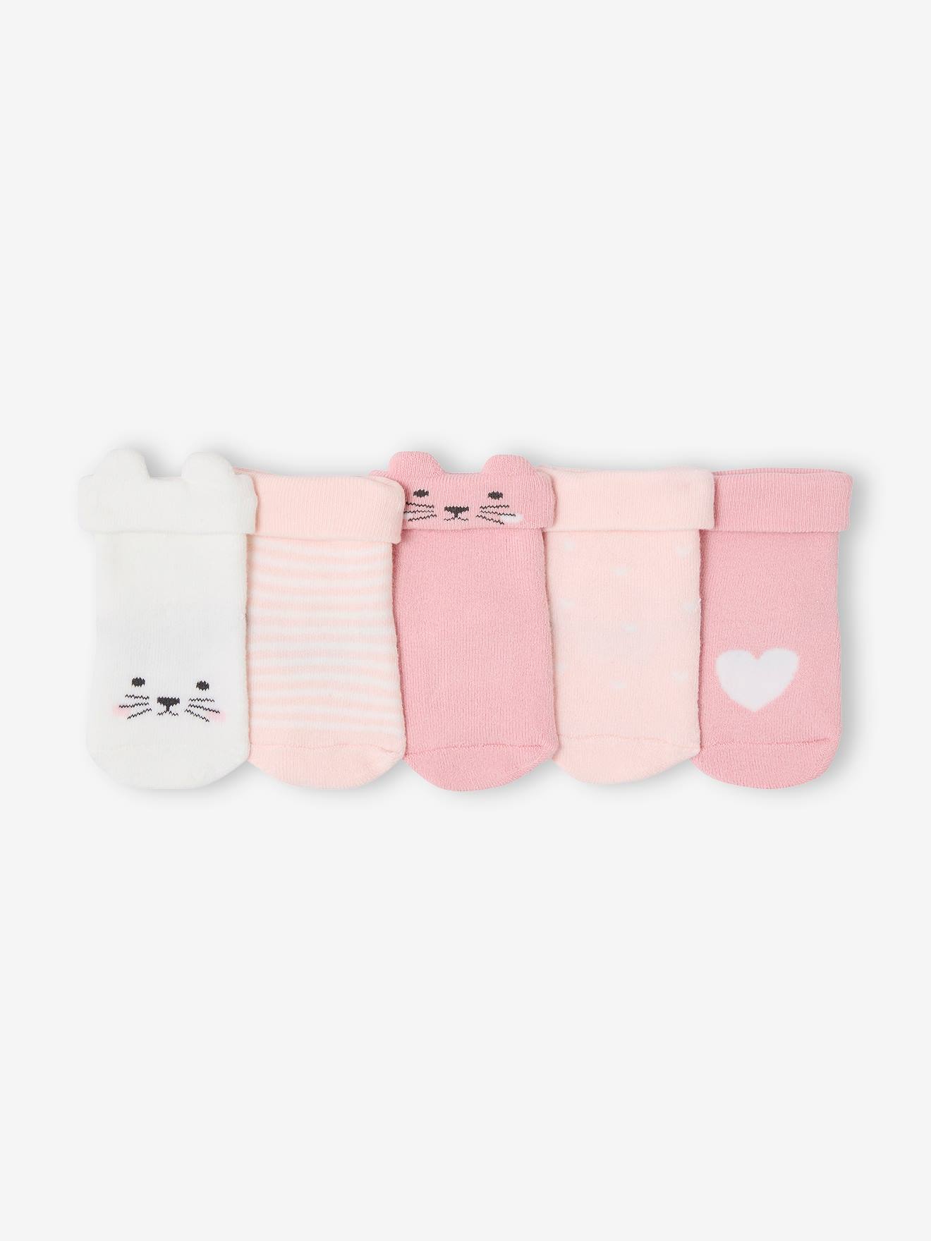 YANWANG 5 Paires De Chaussettes En Coton Uni Pour Bébés Garçons Et Filles - Crew Toddler Confortables Et Douces