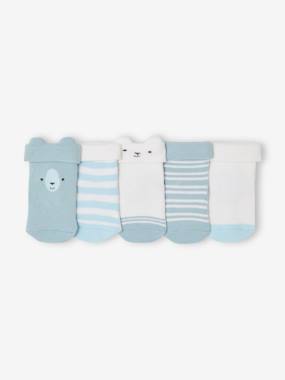 Baby-Socks & Tights-Pack of 5 Pairs of "Bear" Socks for Babies