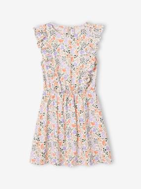 Girls-Printed frilled-sleeve dress for girls