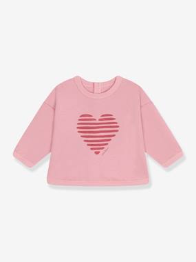 Bébé-Pull, gilet, sweat-Sweat bébé en coton uni PETIT BATEAU